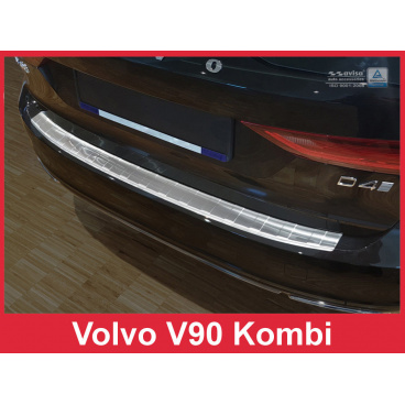 Edelstahlabdeckung – Schwellenschutz für die hintere Stoßstange Volvo V 90 2016+