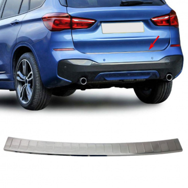 Edelstahl-Heckstoßstangenabdeckung BMW X1 F48 2015-2020 poliert Edelstahl-Heckstoßstangenabdeckung BMW X1 F48 2015-2020 poliert