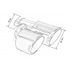 Endstück Schalldämpfer 101mmx2 Eingang 76mm Carbon Glanz Set