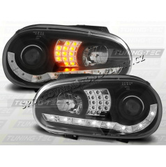 VW GOLF IV 1997–03 FRONT CLEAR LIGHTS DAYLIGHT LED BLACKVehicle Parts & Accessories, Car Parts, External Lights & Indicators!