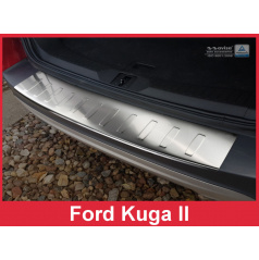 Edelstahlabdeckung - Schwellenschutz für die hintere Stoßstange Ford Kuga II 2013-16