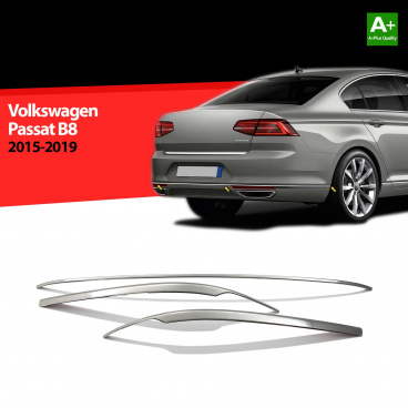 Edelstahl-Heckstoßstange VW Passat B8 Limousine 2014-19 3-tlg
