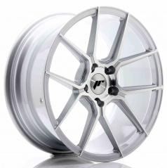 JR Wheels JR30 18x8,5 ET35 5x120 Silber Polierte Frontseite