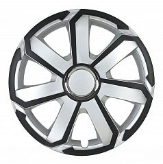 Radkappe AEROSPIN 15 Zoll schwarz-silber