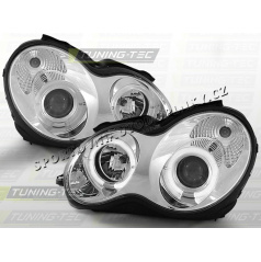 MERCEDES W 203 C-KLASSE 2000–04 KLARES FRONTLICHT ANGEL EYES CHROM