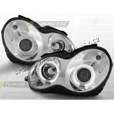 MERCEDES W 203 C-KLASSE 2000–04 KLARES FRONTLICHT ANGEL EYES CHROM