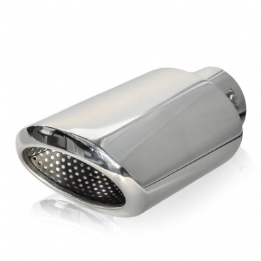 Edelstahl-Auspuffblende oval mit Perforation 115 mm x 80 mm Edelstahl-Auspuffblende oval mit Perforation 115 mm x 80 mm
