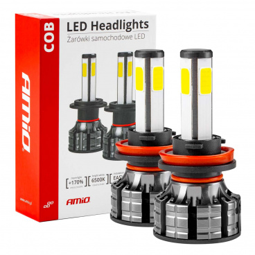 LED-Hauptscheinwerferlampen H8/H9/H11 COB 4Side AMiO