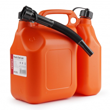 Benzinkanister zweikammerig aus Kunststoff 6L + 2,5L AMIO-03208
