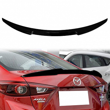 Hinterer Flügel Mazda 3 III BM BN Spoiler ABS Glanzschwarz Hinterer Flügel Mazda 3 III BM BN Spoiler ABS Glanzschwarz