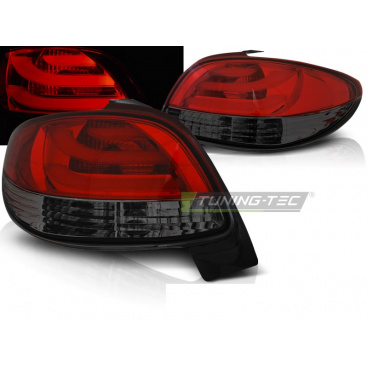Peugeot 206 10.1998 – Rückleuchten mit rot getönter LED-Leiste Peugeot 206 10.1998 – Rückleuchten mit rot getönter LED-Leiste