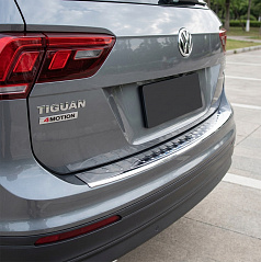 Edelstahl-Heckstoßstangenabdeckung VW Tiguan II 2016+ (vč. ALLSPACE), Ssangyong Tores 2022+ poliert