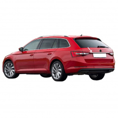 Edelstahl-Chromstreifen über dem Nummernschild Omtec Škoda Superb 2015+