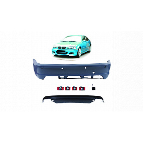 BMW 3 E46 Heckstoßstange mit Diffusor BMW 3 E46 Heckstoßstange mit Diffusor