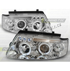 VW PASSAT B5 (3B) 1996–00 KLARES VORDERE LICHT ANGEL EYES CHROM