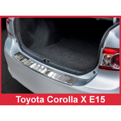 Edelstahlabdeckung - Schwellenschutz für die hintere Stoßstange Toyota Corolla X E15 2010-13