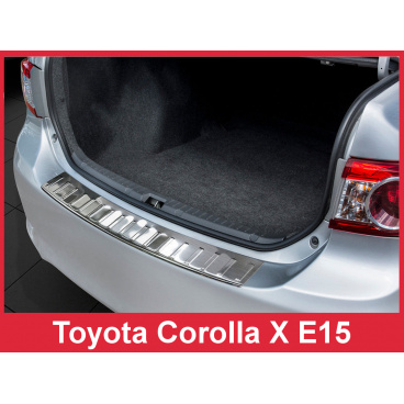 Edelstahlabdeckung - Schwellenschutz für die hintere Stoßstange Toyota Corolla X E15 2010-13