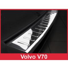 Edelstahlabdeckung - Schutz der Schwelle der hinteren Stoßstange Volvo V70 II 1999-07