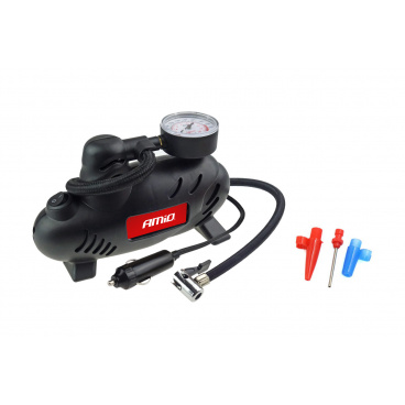 Kompressor 12V mit Reifendruckmesser und Reduzierstücken Kompressor 12V mit Reifendruckmesser und Reduzierstücken