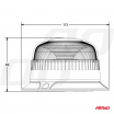 Warnleuchte W21ml Magnet / 3 Schrauben R65 R10 18LED 12/24V IP56