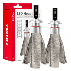 LED-Autolampen Serie FLEX+ H7 12V 24V 6000K Canbus AMIO-03659