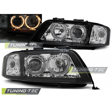 Audi A6 06.2001-05.2004 Angel Eyes schwarze klare Frontscheinwerfer