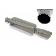 TurboWorks Edelstahl-Sportauspuff (Einlass 57 mm, Endrohr 77 mm)