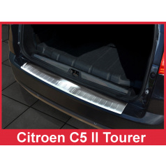 Edelstahlabdeckung - Schwellenschutz für die hintere Stoßstange Citroen C5 Tourer II 2008-16