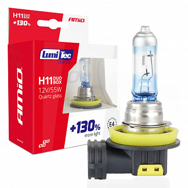 Halogenlampen H11 12V 55W LumiTec LIMITED +130% - 2 Stk
