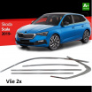 Komplette Fensterverkleidung aus Edelstahl Škoda Scala 2019+ (10 Teile)