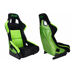 Sportstuhl SLIDE KS2 Premium Grün & Schwarz Velours Grüner Glanz