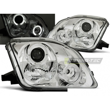 Honda Prelude 02.97-01 Angel Eyes Chrom-Frontscheinwerfer, klar Honda Prelude 02.97-01 Angel Eyes Chrom-Frontscheinwerfer, klar