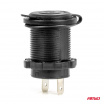 Wasserdichte Zigarettenanzünder-Steckdose mit ROTER LED-Beleuchtung 12/24V AMIO-04219
