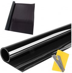 Glasfolie 50 und 75 x300cm schwarz Transmission 5%, 15%, 45%