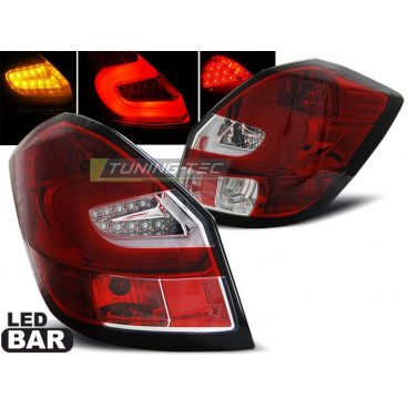Skoda Fabia 2 2007-06.14 Rückleuchten rot weiß LED BAR Skoda Fabia 2 2007-06.14 Rückleuchten rot weiß LED BAR