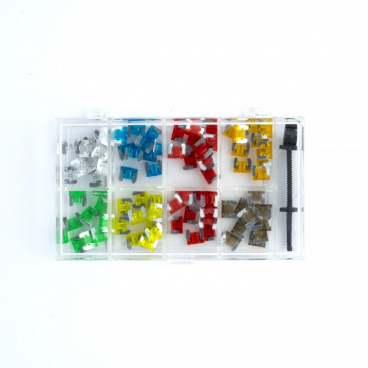 MINI-Sicherungsset 80-teilig inklusive Auszugssegment 5A, 7,5A, 10A, 15A, 20A, 25A, 30A