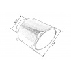 Endrohr 101mm Eingang 76mm Carbon Gloss