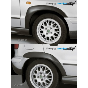 Škoda Felicia (bisv. 97) Verlängerungen Kotflügelkanten breit - schwarzes Muster*