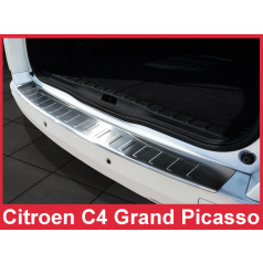 Edelstahlabdeckung - Schwellenschutz für die hintere Stoßstange Citroen C4 Grand Picasso I 2006-13
