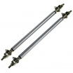 Diffusorhalter, Pfostenspoiler 2x200 mm (Edelstahl + Aluminium) silber