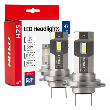 LED-Autolampen Serie H25 CANBUS H7 H18 12V 30W AMIO-04712 LED-Autolampen Serie H25 CANBUS H7 H18 12V 30W AMIO-04712