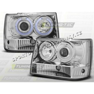 CHRYSLER JEEP GRAND CHEROKEE 1993–99 KLARES VORDERLEUCHTEN CHROM CHRYSLER JEEP GRAND CHEROKEE 1993–99 KLARES VORDERLEUCHTEN CHROM
