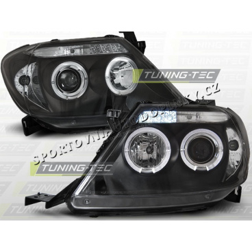 TOYOTA HILUX 2005–11 ANGEL EYES SCHWARZE FRONTKLARE LICHTER TOYOTA HILUX 2005–11 ANGEL EYES SCHWARZE FRONTKLARE LICHTER