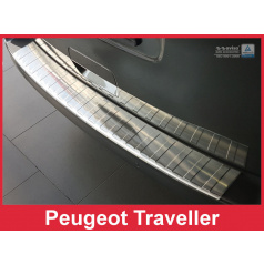 Edelstahlabdeckung - Schwellenschutz für die hintere Stoßstange Peugeot Traveller 2016+