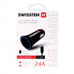 SWISSTEN Stecker mit 2x USB-Ausgang 2,4 A, 12/24V mit Micro-USB-Kabel, 44056