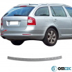 Schutzabdeckung aus Edelstahl für die Heckstoßstange Omtec matt II Škoda Octavia II Facelift Combi 2009-13