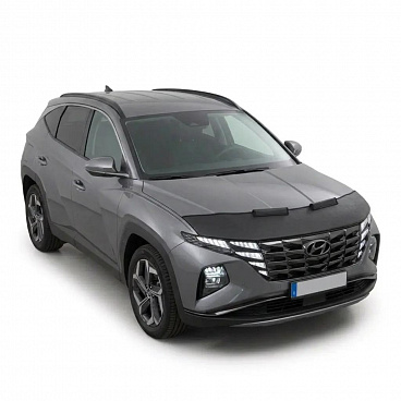 Motorhauben-Frontblende schwarz Hyundai Tucson 2020-24 inkl. Facelift 2024+ Motorhauben-Frontblende schwarz Hyundai Tucson 2020-24 inkl. Facelift 2024+