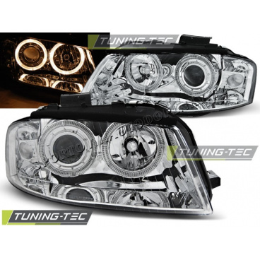 Audi A3 8P 05.2003-03.2008 ANGEL EYES CHROM-KLARE SCHEINWERFER