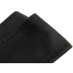 Lenkradbezug Leder schwarz/schwarze Naht für Durchmesser 37-39 cm