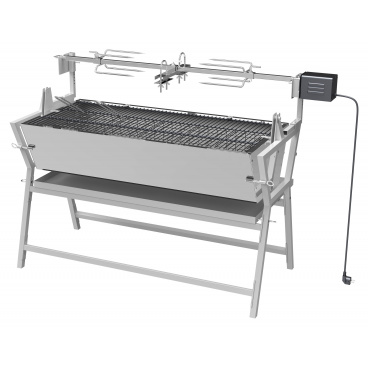 Ferkelgrill mit Elektrospieß